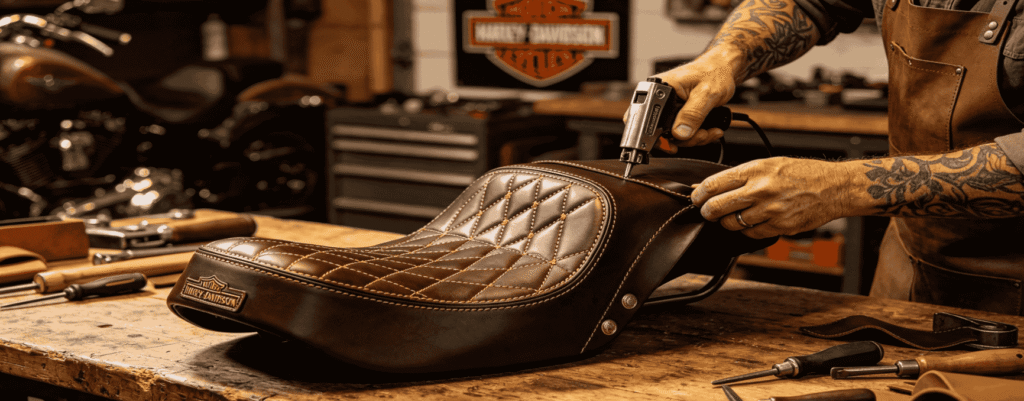 Custom Motorcycle Seat Designs in Maitland