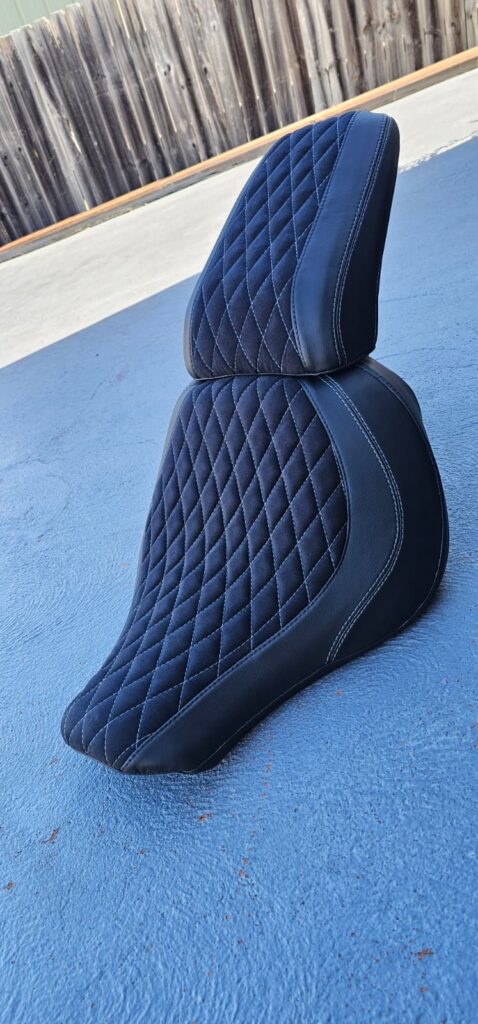 Motorcycle seat foam reshaping
