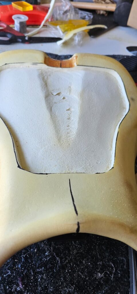 Motorcycle seat recovering
